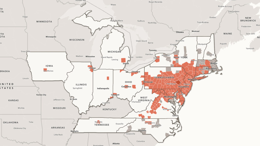 spotted lanternfly distribution