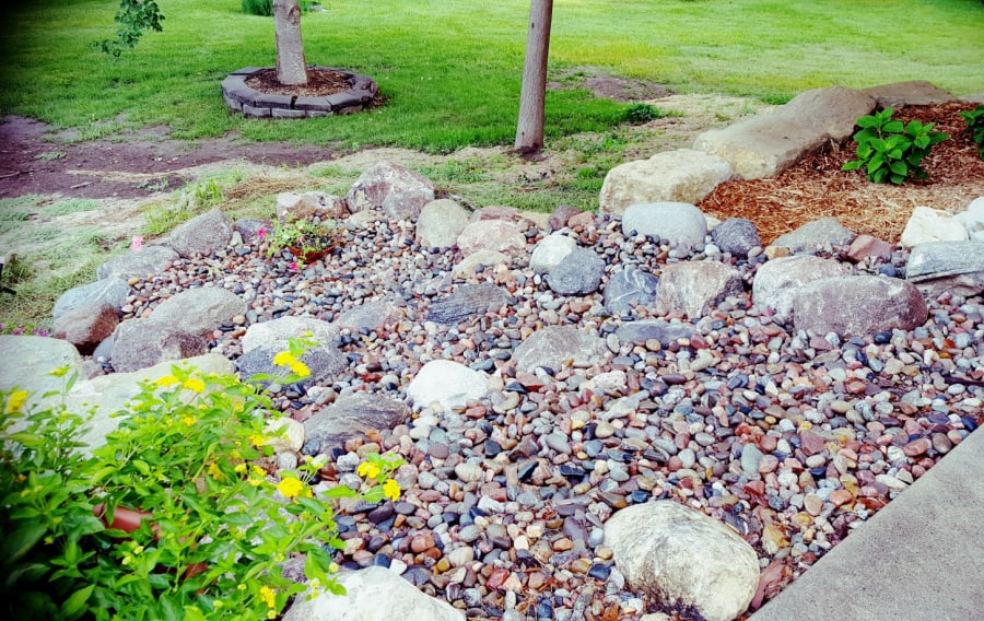 dry steam on a steep slope