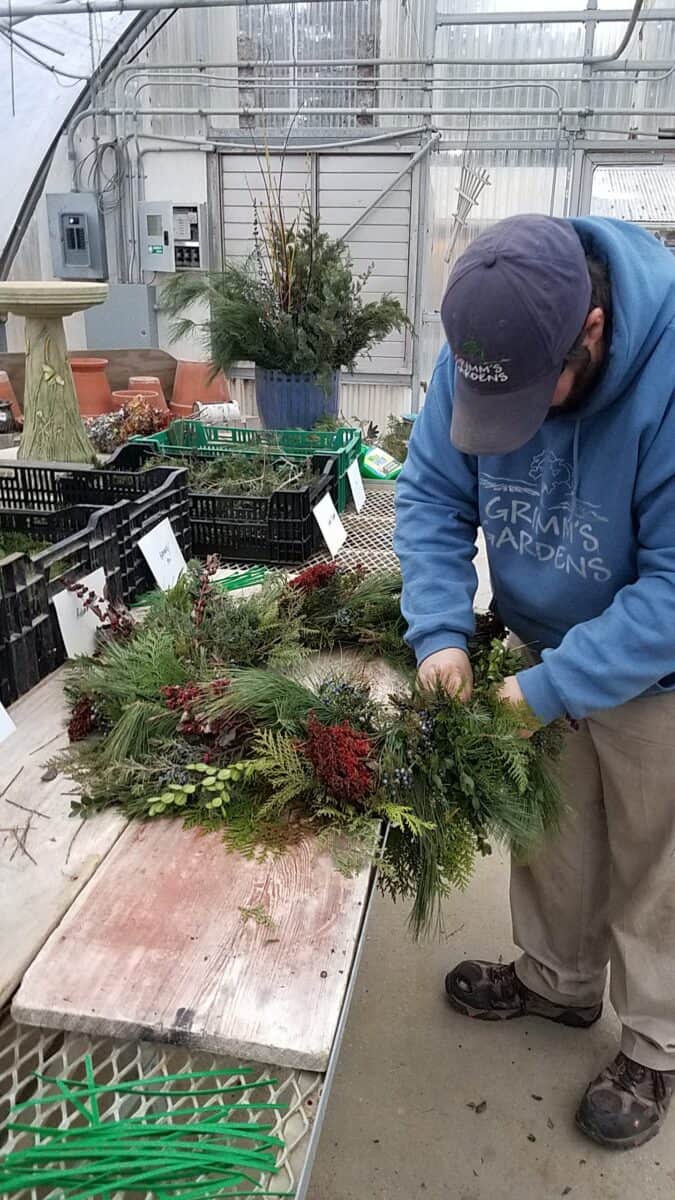 step 3 of wreath making