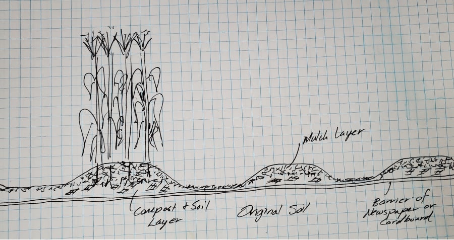 drawing of permanent beds