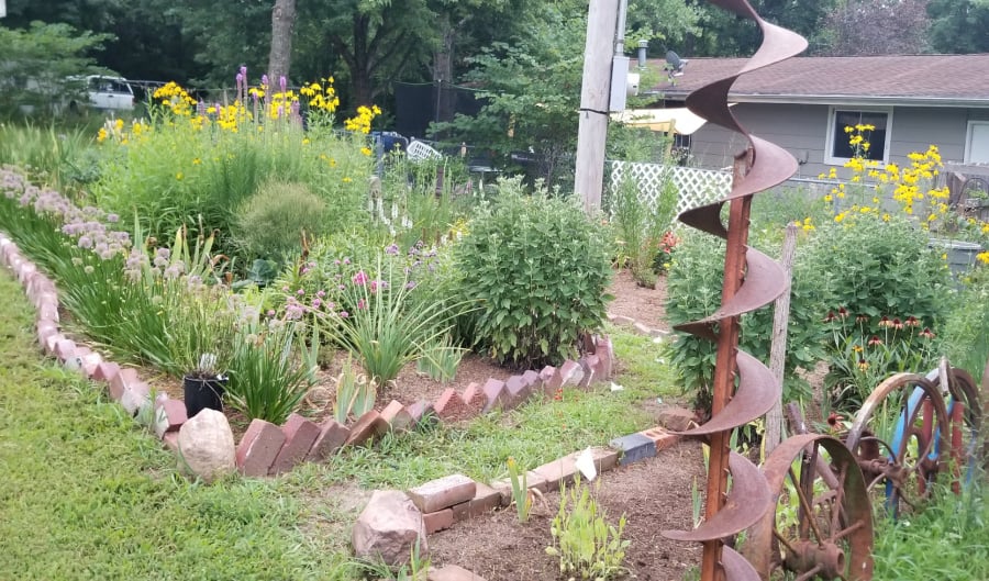 sunny cottage style garden