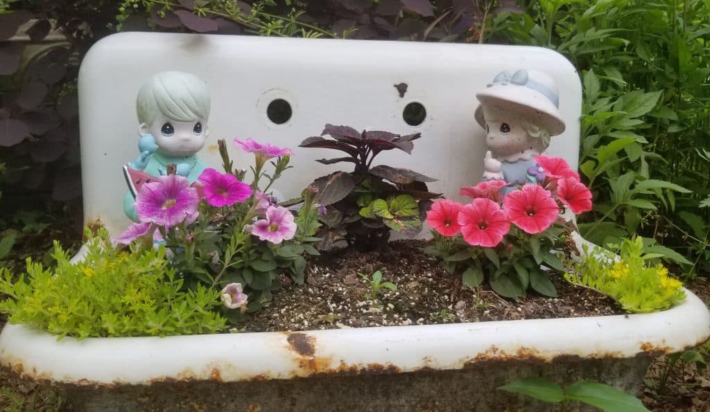 porcelain sink planter