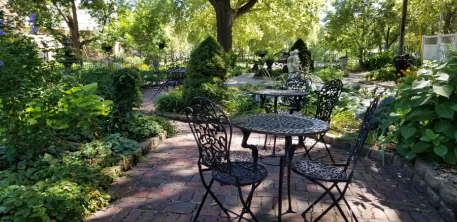 Victorian shade garden in Nebraska City