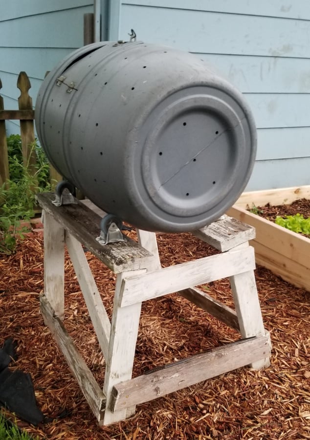 homemade compost tumbler