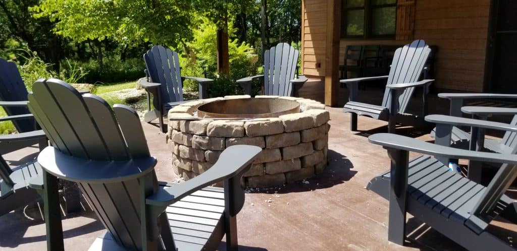 Relaxing living room outside