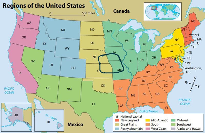 central great plains region